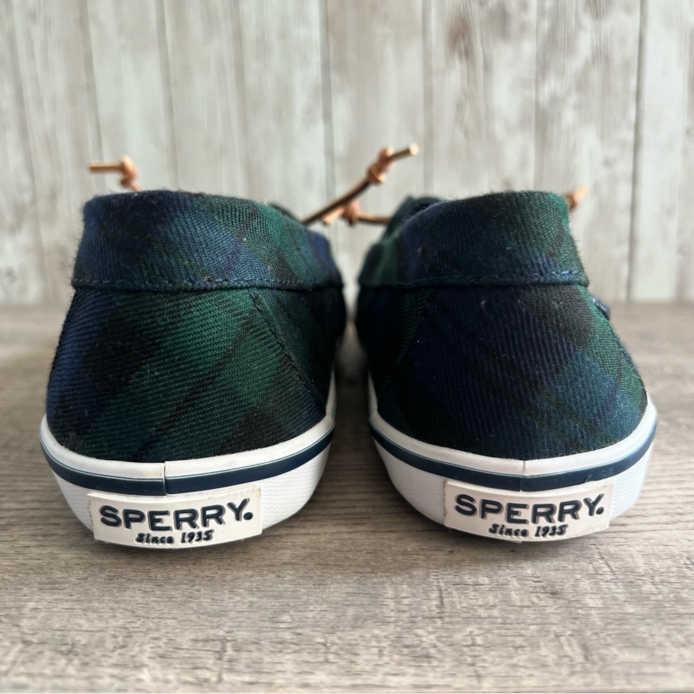 Sperry Lounge Away Blackwatch Plaid Slip On Boat Shoe Sneakers 7.5 - Picture 6 of 7